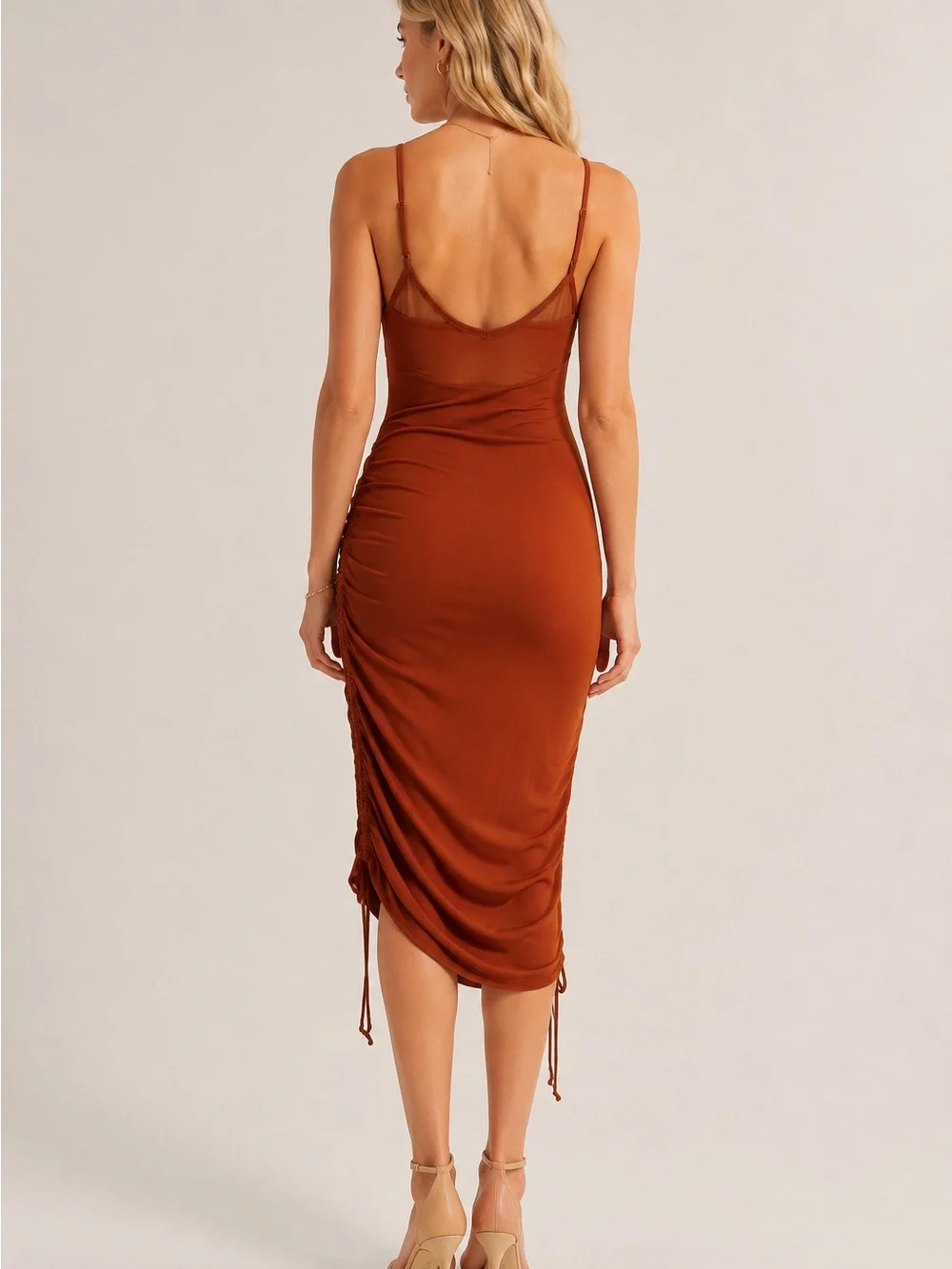 Intimately Free People Day To Night Slip Dress in Cinnaber/Rust XS 25667